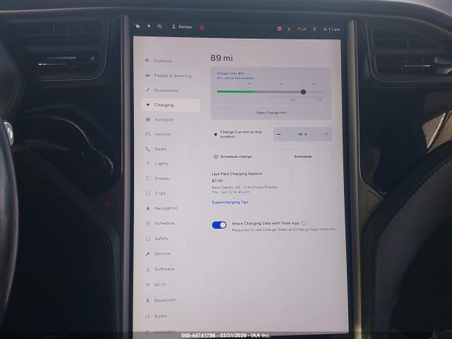 2018 Tesla Model X 100d/75d/p100d მანქანა იყიდება აუქციონზე, vin: 5YJXCBE26JF129469, აუქციონის ნომერი: 44741796