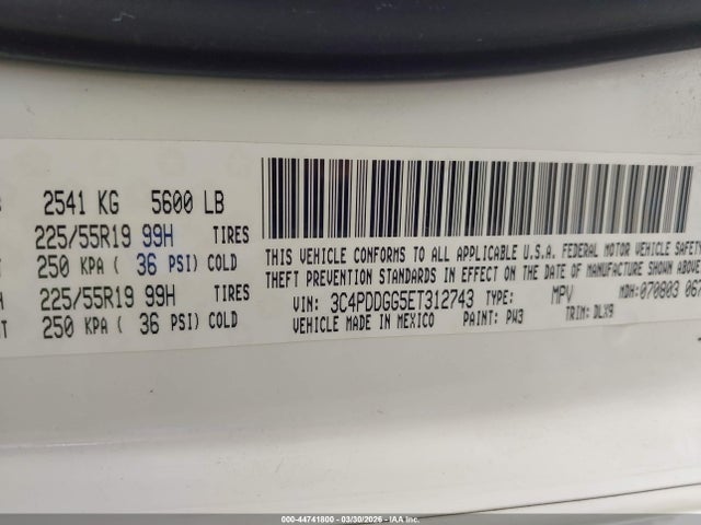 3C4PDDGG5ET312743 Dodge Journey Crossroad