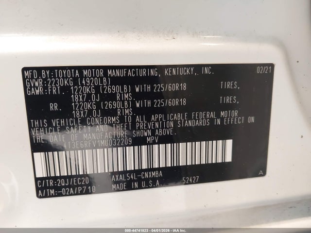 2021 TOYOTA RAV4 HYBRID 4T3E6RFV1MU032209 Photo 8