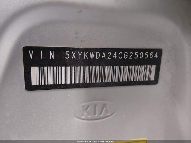 Aukcja sprzedaży 2012 Kia Sorento Sx V6, vin: 5XYKWDA24CG250564, numer aukcji: 44741826
