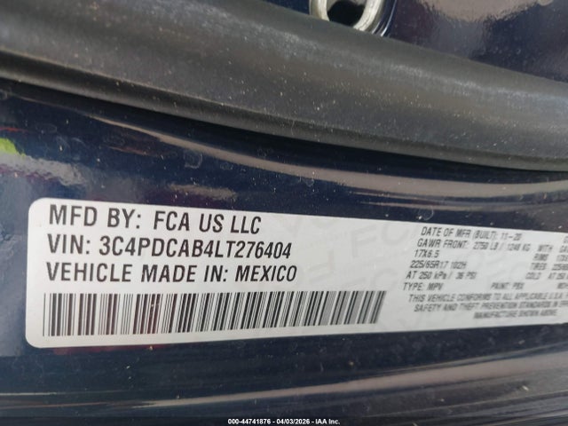 2020 DODGE JOURNEY 3C4PDCAB4LT276404 Photo 8