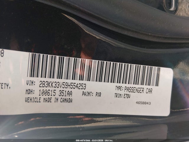 Aukcja sprzedaży 2009 Dodge Charger Sxt, vin: 2B3KK33V59H554253, numer aukcji: 44741944
