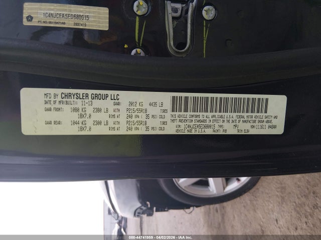 Aukcja sprzedaży 2014 Jeep Compass High Altitude, vin: 1C4NJCEA5ED680015, numer aukcji: 44741959