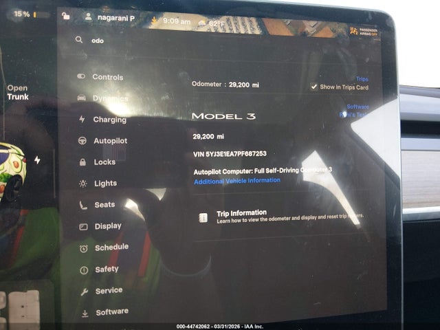 Aukcja sprzedaży 2023 Tesla Model 3 Rear-wheel Drive, vin: 5YJ3E1EA7PF687253, numer aukcji: 44742062
