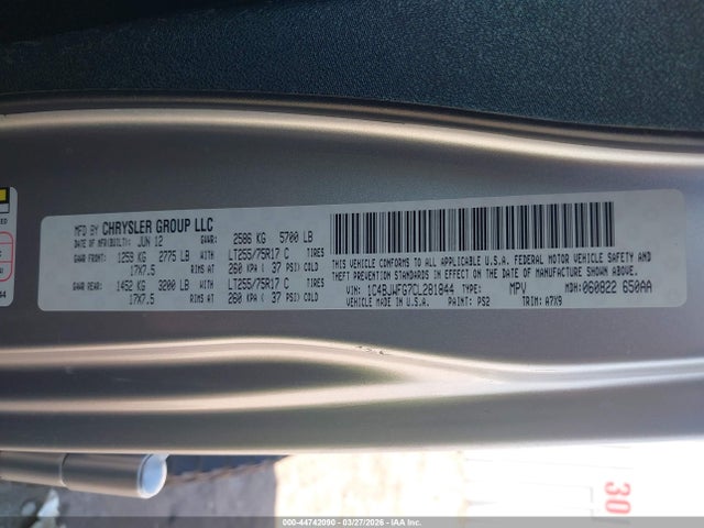 2012 JEEP WRANGLER UNLIMITED 1C4BJWFG7CL281844 Photo 8