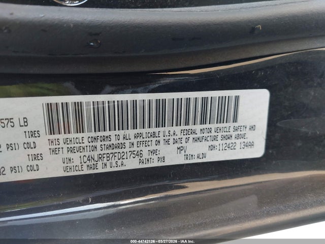 1C4NJRFB7FD217546 Jeep Patriot High Altitude Edition