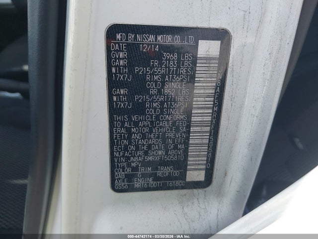 2015 NISSAN JUKE JN8AF5MRXFT505810 Photo 8
