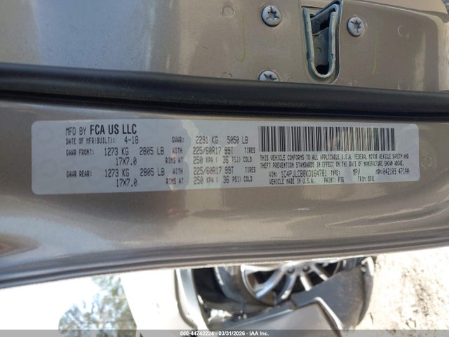 Aukcja sprzedaży 2019 Jeep Cherokee Latitude Fwd, vin: 1C4PJLCB8KD164781, numer aukcji: 44742224