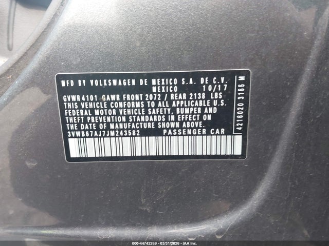 2018 VOLKSWAGEN JETTA 3VWB67AJ7JM243582 Photo 8