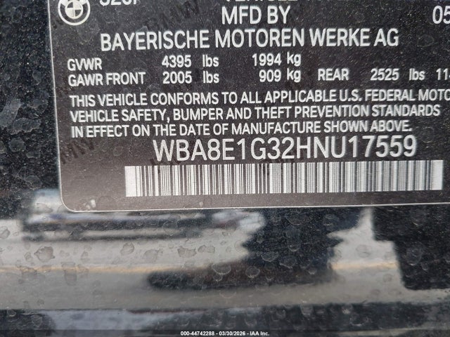 2017 BMW 320I WBA8E1G32HNU17559 Photo 8