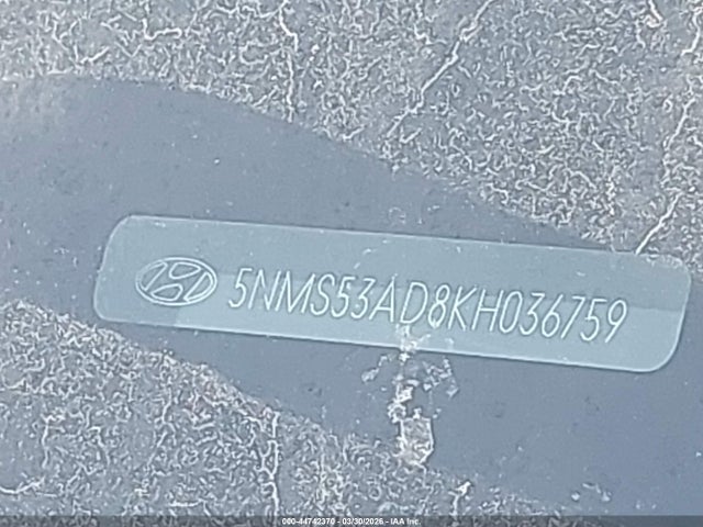 5NMS53AD8KH036759 Hyundai Santa Fe Limited