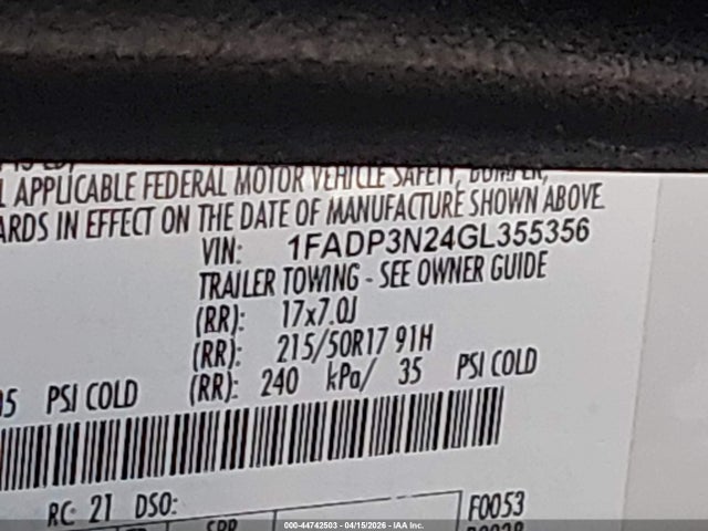 Ford Focus Titanium 2016 1FADP3N24GL355356 Image 9