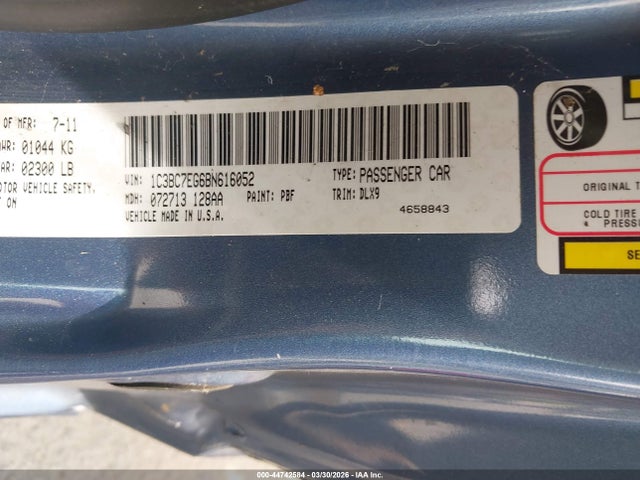Продаж на аукціоні авто 2011 Chrysler 200 Limited, vin: 1C3BC7EG6BN616052, номер лоту: 44742584