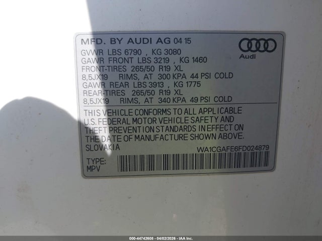 2015 AUDI Q7 WA1CGAFE6FD024879 Photo 8