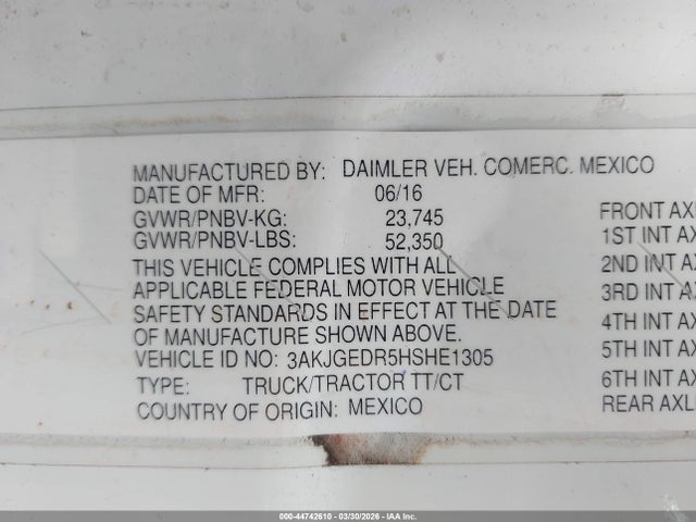 Freightliner Cascadia 125 2017 3AKJGEDR5HSHE1305 Image 8