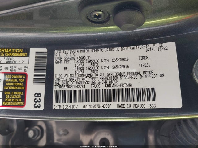 3TMDZ5BNXPM142764 Toyota Tacoma Trd Off Road