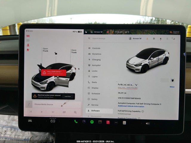5YJYGDEF3MF189415 Tesla Model Y Performance Dual Motor All-wheel Drive