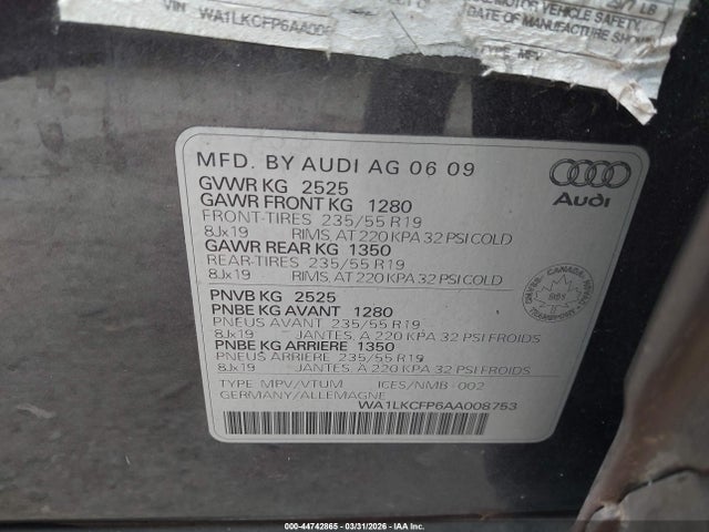 2010 AUDI Q5 WA1LKCFP6AA008753 Photo 8