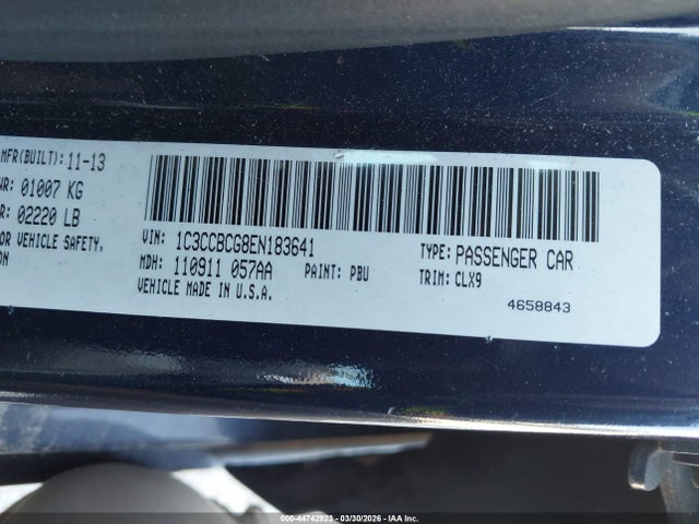 Aukcja sprzedaży 2014 Chrysler 200 Limited, vin: 1C3CCBCG8EN183641, numer aukcji: 44742923