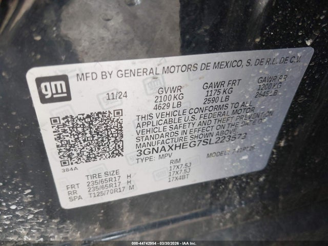 2025 CHEVROLET EQUINOX 3GNAXHEG7SL223573 Photo 8