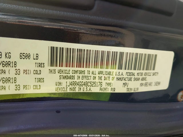 Продажа на аукционе авто 2011 Jeep Grand Cherokee Laredo, vin: 1J4RR4GG4BC525176, номер лота: 44742956