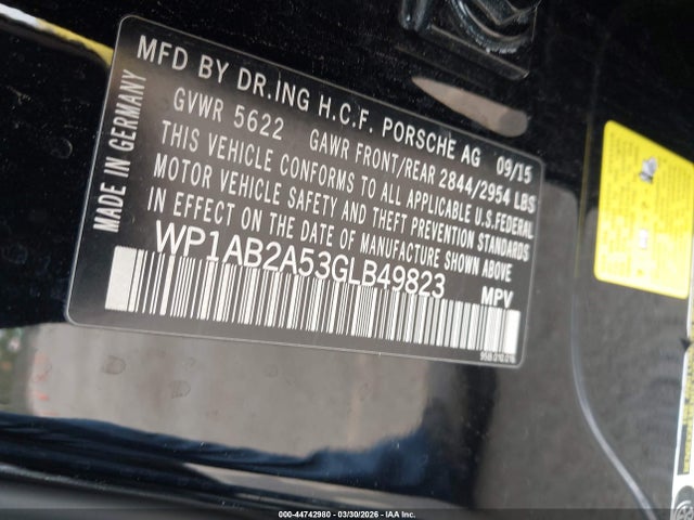 2016 PORSCHE MACAN WP1AB2A53GLB49823 Photo 8