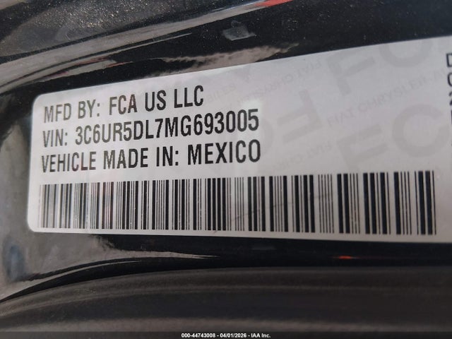 Aukcja sprzedaży 2021 Ram 2500 Lone Star  4x4 6'4 Box, vin: 3C6UR5DL7MG693005, numer aukcji: 44743008