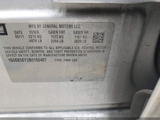 2011 CADILLAC CTS 1G6DE5EY2B0169487 Photo 8