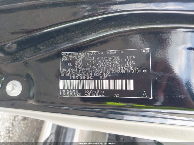 2005 TOYOTA TUNDRA 5TBRT34195S466607 Photo 8