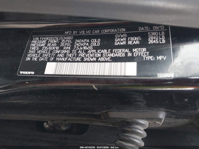 2014 VOLVO XC60 YV4902DZ5E2534860 Photo 8