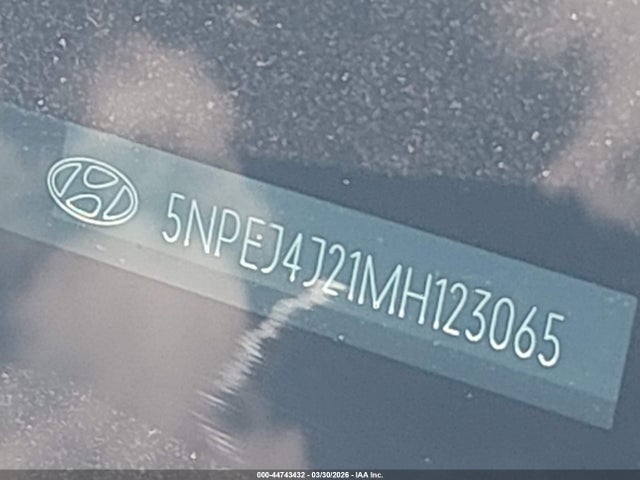 Aukcja sprzedaży 2021 Hyundai Sonata Sel Plus, vin: 5NPEJ4J21MH123065, numer aukcji: 44743432