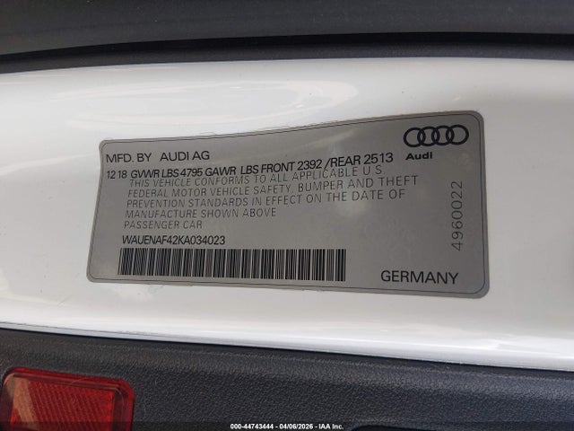 WAUENAF42KA034023 Audi A4 45 Premium