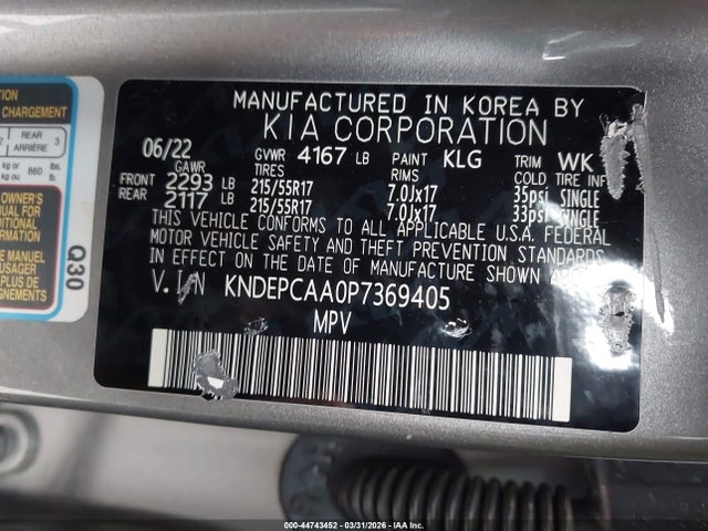 KNDEPCAA0P7369405 KIA Seltos Lx