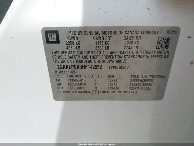 2GKALPEK8H6142652 GMC Terrain Slt