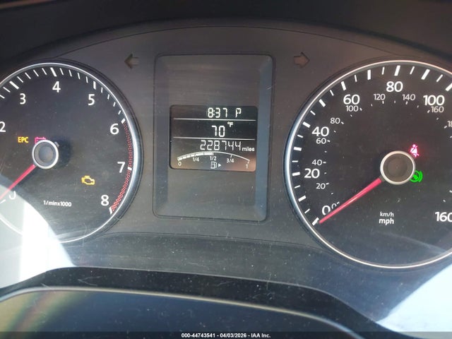 2013 Volkswagen Jetta 2.5l Se მანქანა იყიდება აუქციონზე, vin: 3VWDP7AJ6DM291598, აუქციონის ნომერი: 44743541