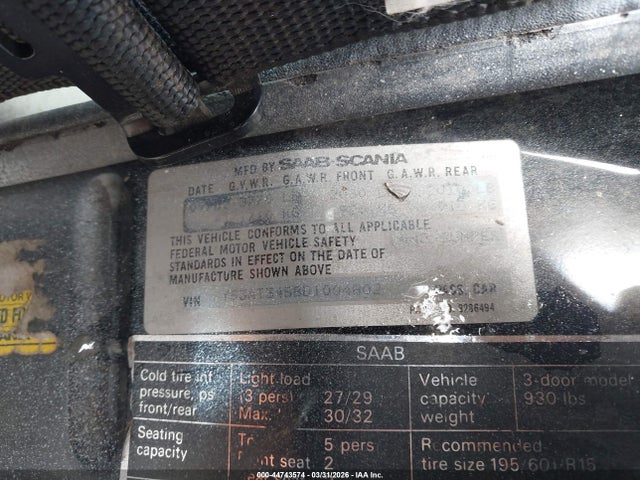1983 SAAB 900 YS3AT34S8D1004802 Photo 8