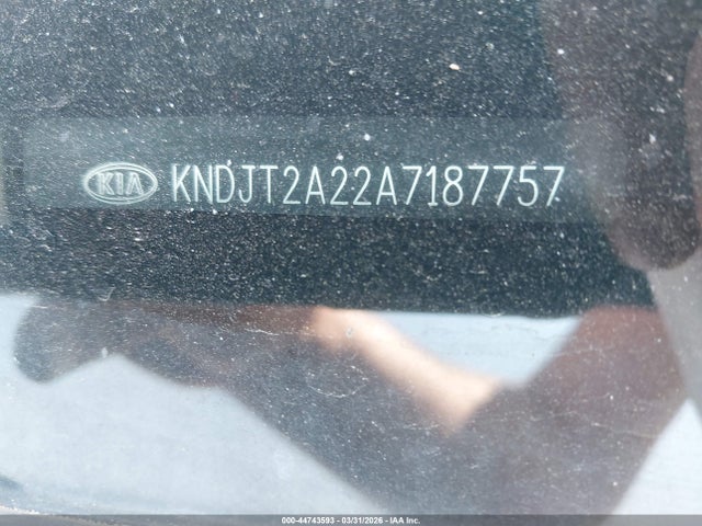 44743593 :رقم المزاد ، KNDJT2A22A7187757 vin ، 2010 Kia Soul + مزاد بيع