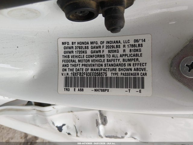 Honda Civic Ex-l 2014 19XFB2F93EE058575 Image 9