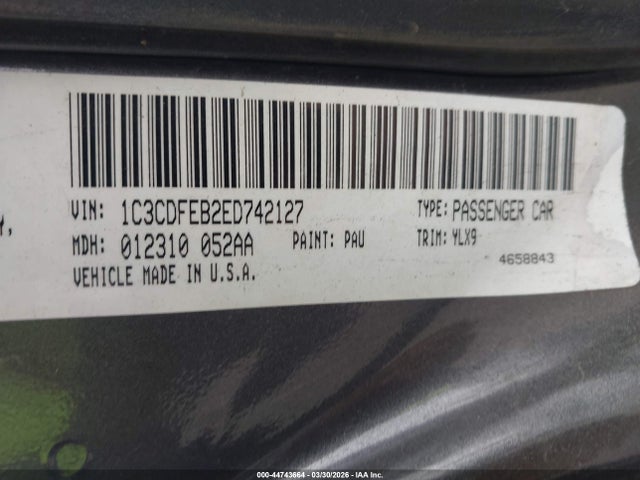 Aukcja sprzedaży 2014 Dodge Dart Gt, vin: 1C3CDFEB2ED742127, numer aukcji: 44743664