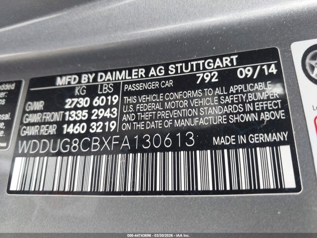 WDDUG8CBXFA130613 Mercedes-Benz S 550