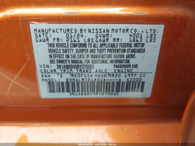 Nissan Sentra Sr Xtronic Cvt 2024 3N1AB8DV9RY275052 Image 9