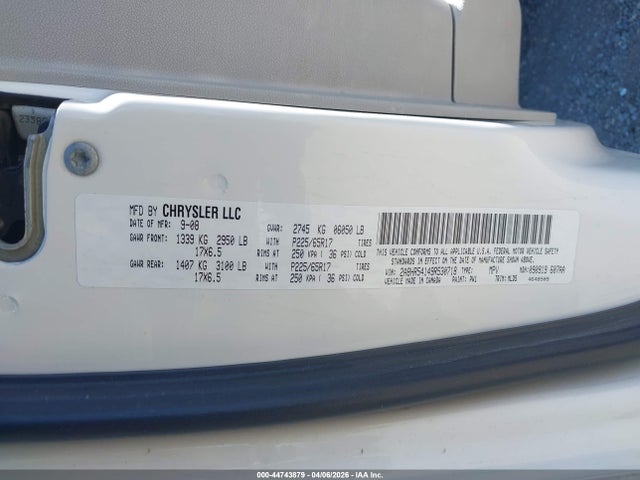 2009 CHRYSLER TOWN & COUNTRY 2A8HR54149R530718 Photo 8