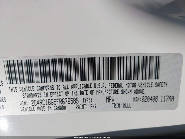 2015 CHRYSLER TOWN & COUNTRY 2C4RC1BG5FR676585 Photo 8