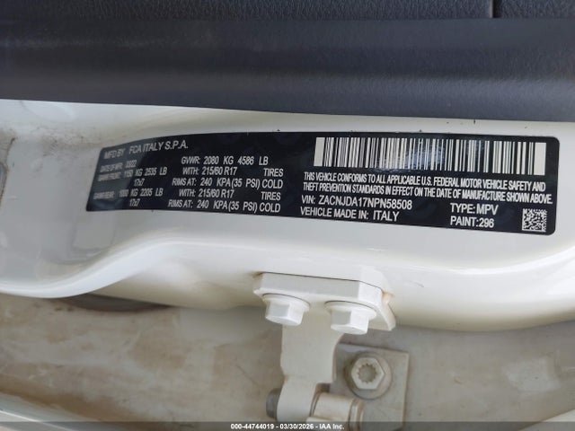 ZACNJDA17NPN58508 Jeep Renegade Sport 4x4