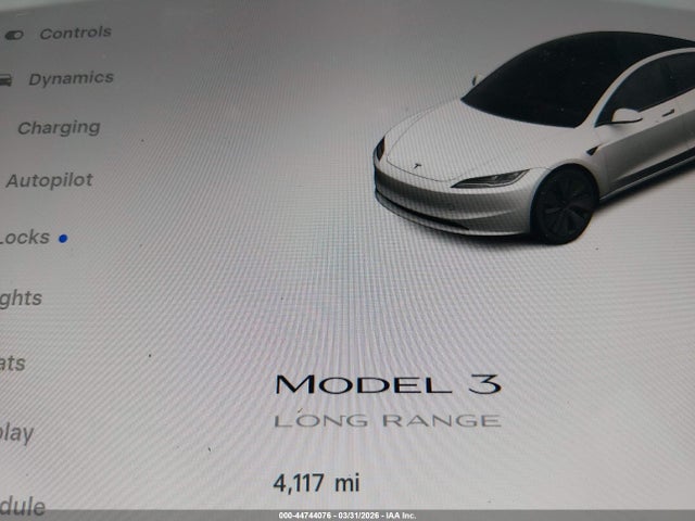 Aukcja sprzedaży 2025 Tesla Model 3 Long Range Rear-wheel Drive/standard Rear-wheel Drive, vin: 5YJ3E1EA3SF019782, numer aukcji: 44744076