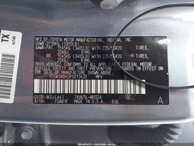 Toyota Highlander Platinum 2023 5TDKDRBH3PS013420 Image 9