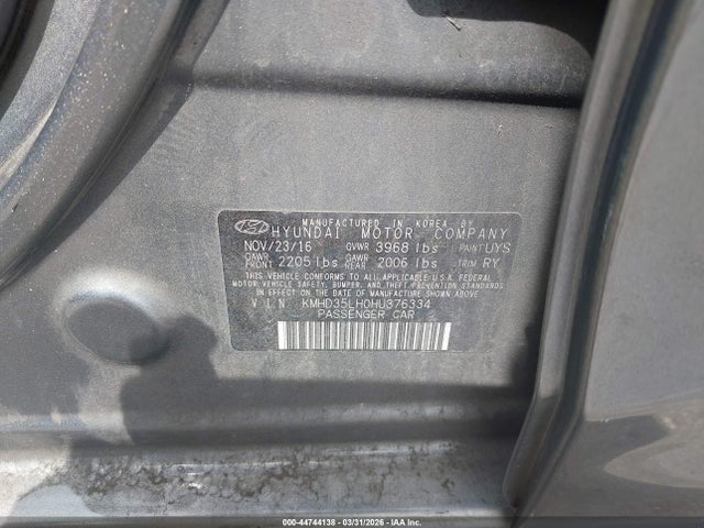 KMHD35LH0HU376334 Hyundai ELANTRA GT