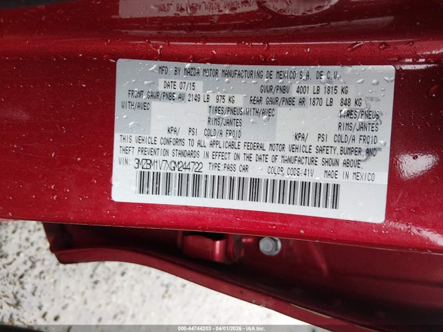3MZBM1V7XGM244722 Mazda Mazda3 I Touring