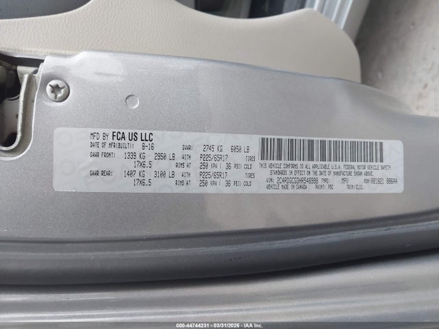 2C4RDGCG3HR546998 Dodge Grand Caravan Sxt
