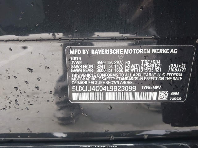 5UXJU4C04L9B23099 BMW X5 M50i